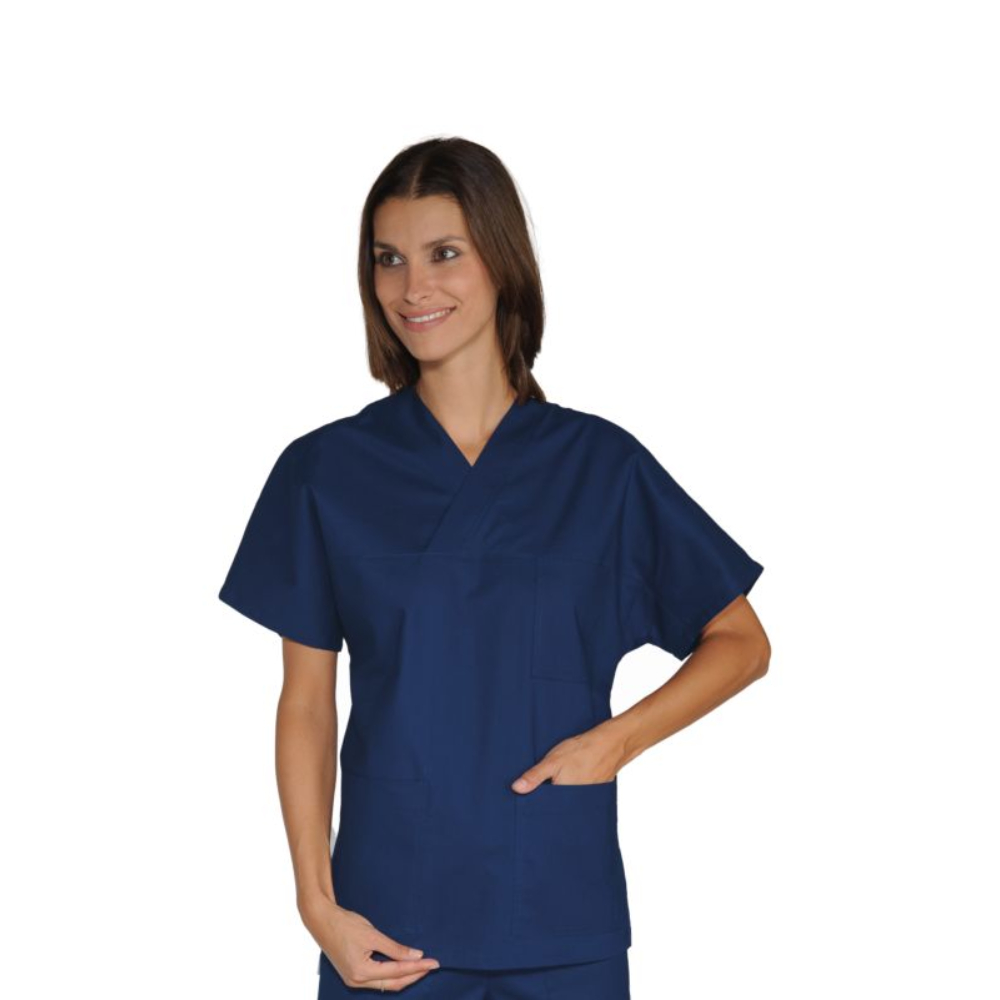 Casacca Collo a V Unisex Blu