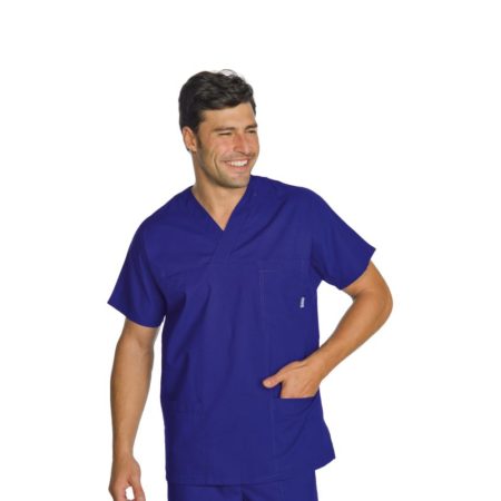Casacca Collo a V Unisex Blu