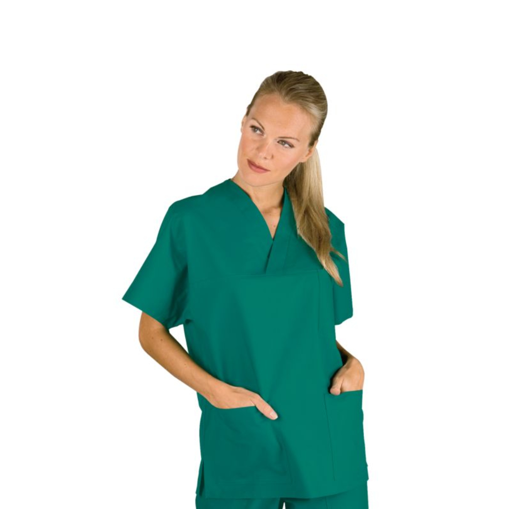 Casacca Collo a V Unisex Verde Scuro