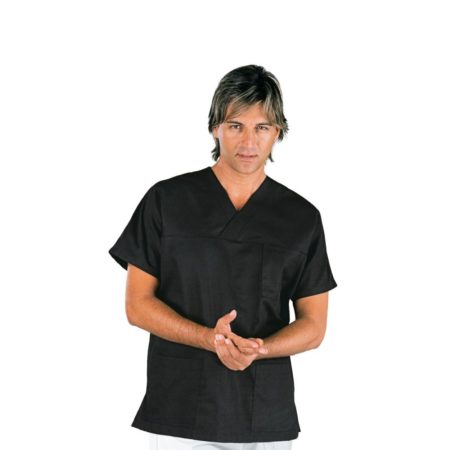Casacca Collo a V Unisex Nero