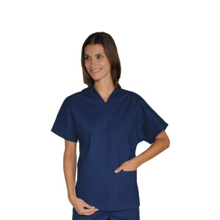 Casacca Collo a V Unisex Blu