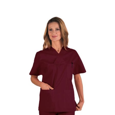 Casacca Collo a V Unisex Bordeaux