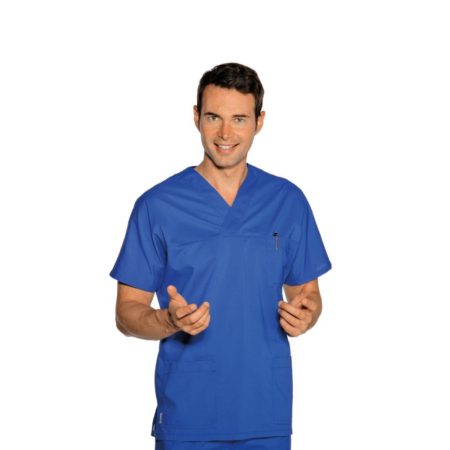 Casacca Collo a V Unisex Azzurro