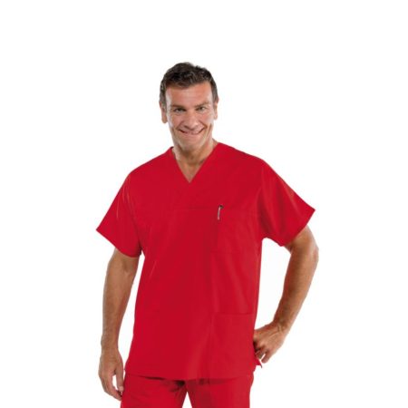 Casacca Collo a V Unisex Rosso