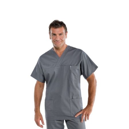 Casacca Collo a V Unisex Grigio