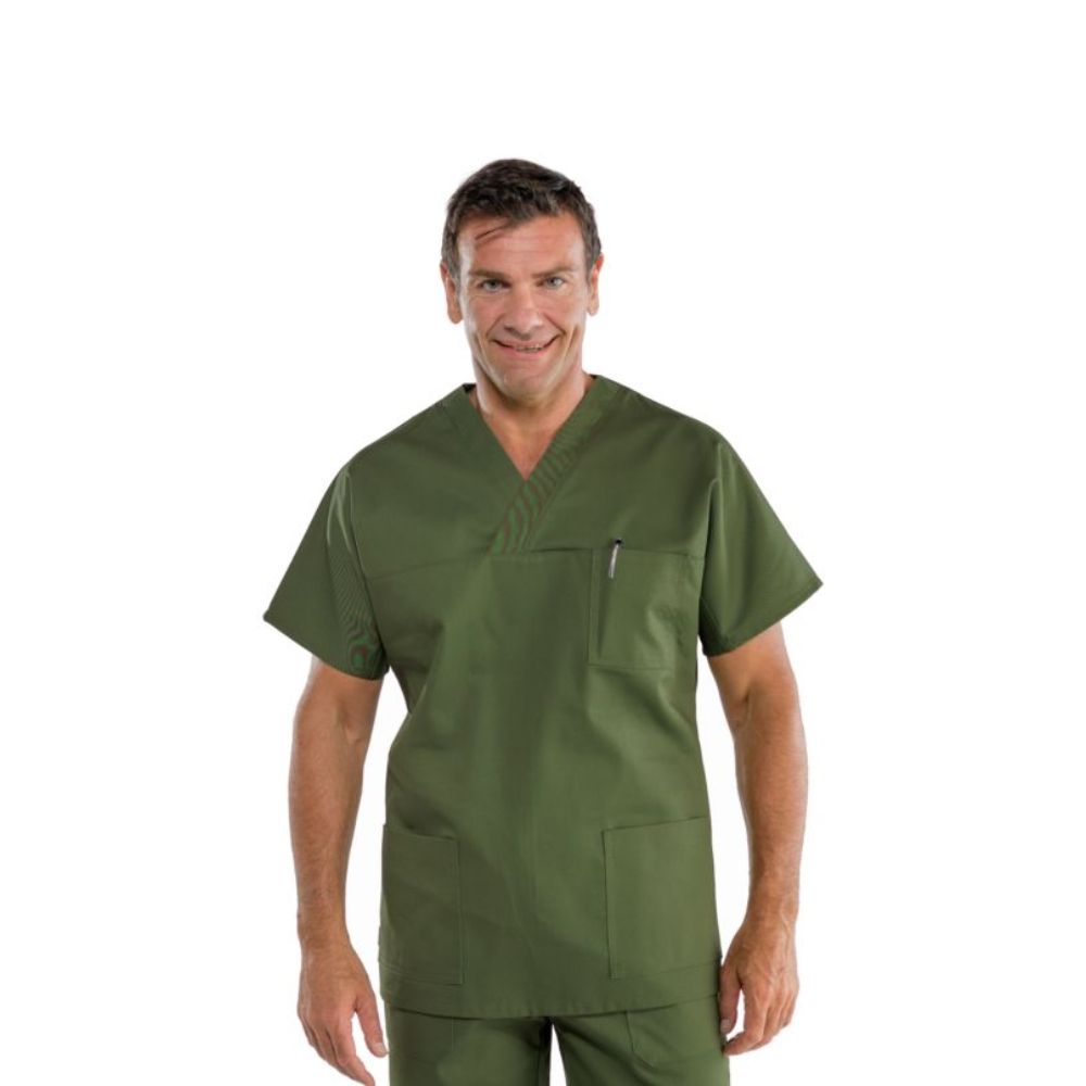 Casacca Collo a V Unisex Verde