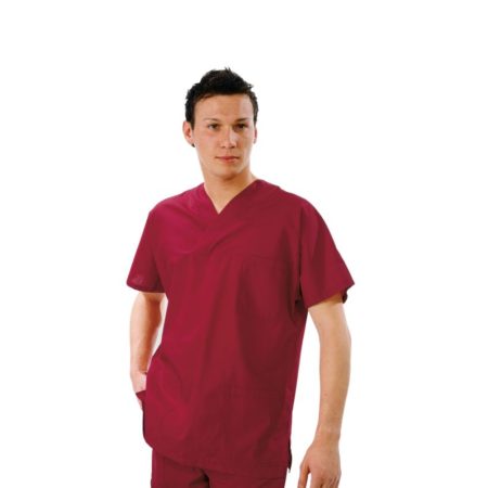 Casacca Collo a V Unisex Rosso