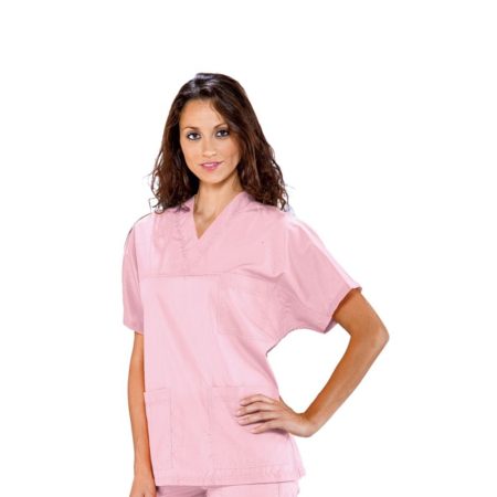 Casacca Collo a V Unisex Rosa