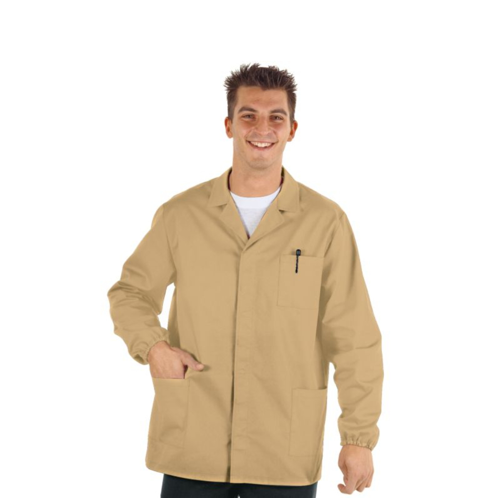 Casacca Sport Beige con Bottoni a Pressione
