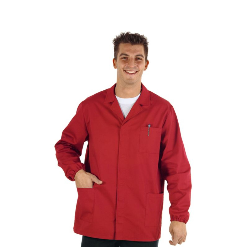 Casacca Sport Rosso con Bottoni a Pressione