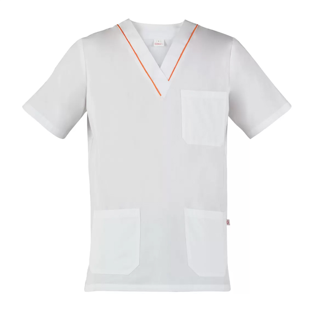 Casacca Gary bianca con profilo colorato - immagine 2