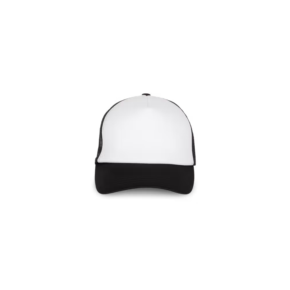 Cappello Trucker 100% Poliestere Bianco Nero