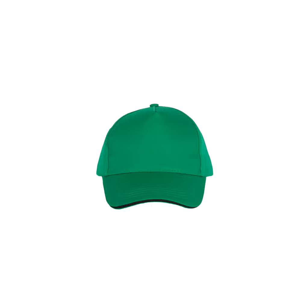 Cappello con Visiera a Sandwich Verde Nero