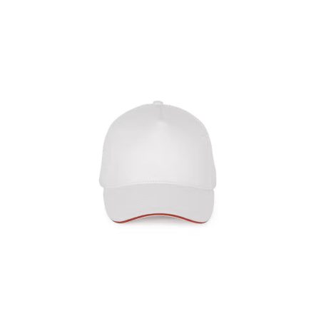 Cappello 5 Pannelli Bianco Rosso