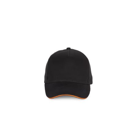 Cappello 5 Pannelli Navy Arancione